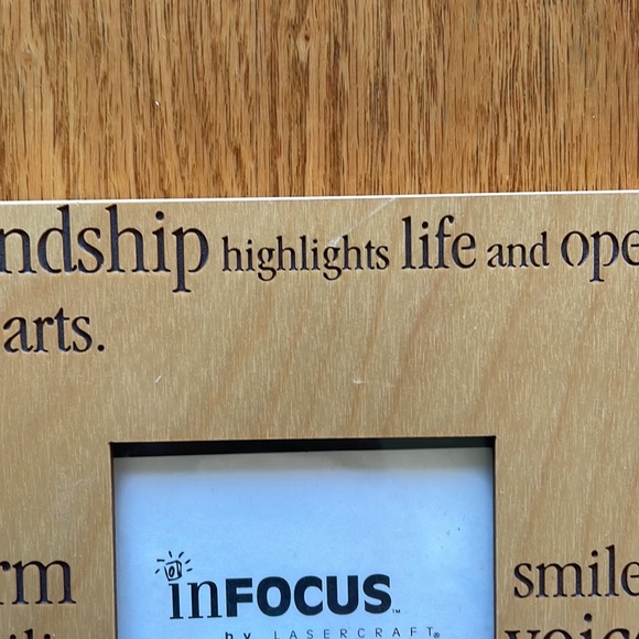 Friendship Picture Frame Light Wood/Oak Color. 3.5 x 3.5 inch - Picture 3 of 3